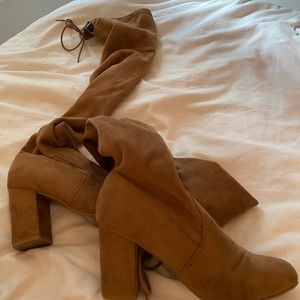 Chinese laundry thigh high velvety boots